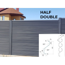 Забор жалюзи HALF DOUBLE