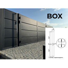 Жалюзи забор с широкой ламелью BOX