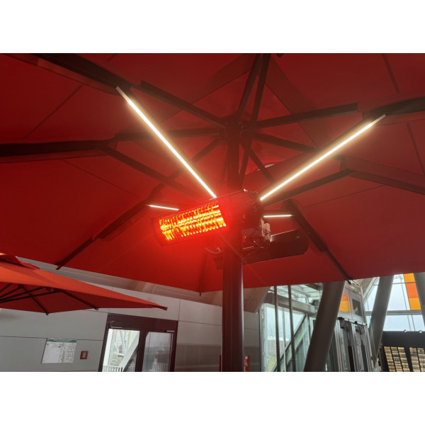 Телескопический зонт «Сарагоса-2» 3×3 м с LED-подсветкой